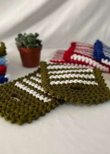 Renkli Örgü Banyo Süngeri sıfır yeni yapıldı. - Görsel 2