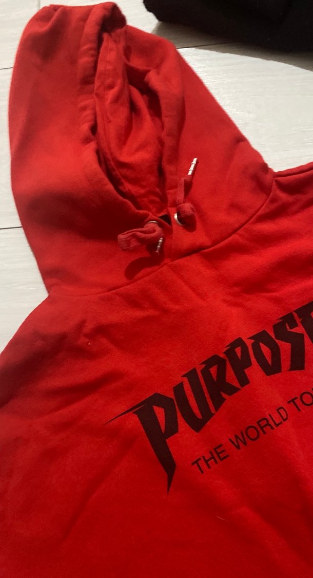 Kırmızı Kapüşonlu Baskılı Sweatshirt - Görsel 2