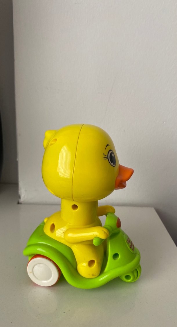 Renkli Sarı Ördek Motosikletli Oyuncak - Görsel 2