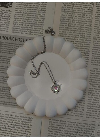 Silver kalp kolye 