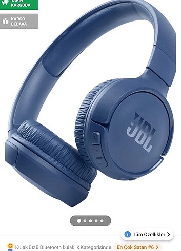 JBL 510BT KABLOSUZ KULAKÜSTÜ KULAKLIK 