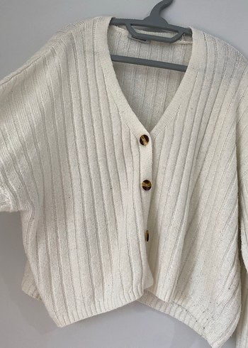 Kadın Beyaz Yün Uzun Kollu Yüksek Yaka Kazak - Görsel 5