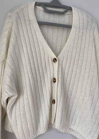 Kadın Beyaz Yün Uzun Kollu Yüksek Yaka Kazak - Görsel 4