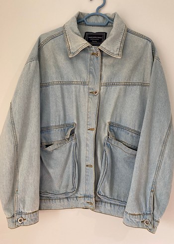 Düğmeli Bej Kadın Denim Ceket - Görsel 5