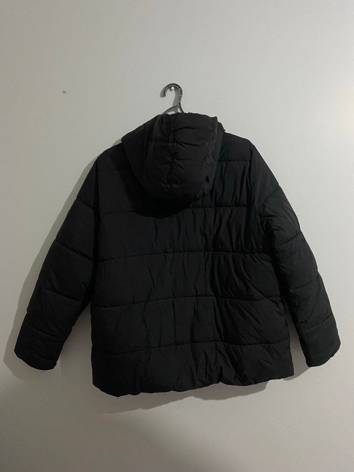 Siyah Kadın Kışlık Fermuarlı Mont - Görsel 3