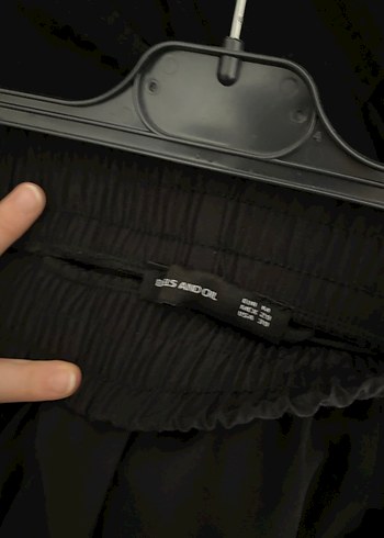 Siyah Midi Salaş Kadın Etek - Görsel 4