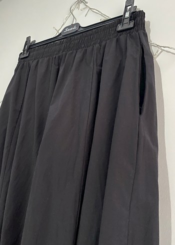 Siyah Midi Salaş Kadın Etek - Görsel 3