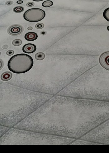 Gri ve Beyaz Puantiyeli Çağdaş Halı - Görsel 2