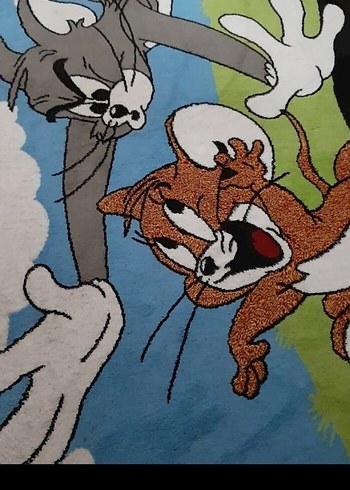 Çocuklar için Çok Renkli Tom ve Jerry Halısı - Görsel 2