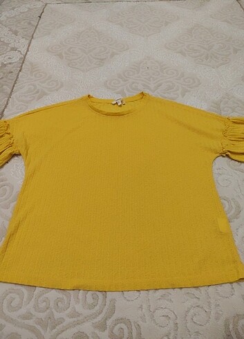 s Beden sarı Renk Koton tişört 