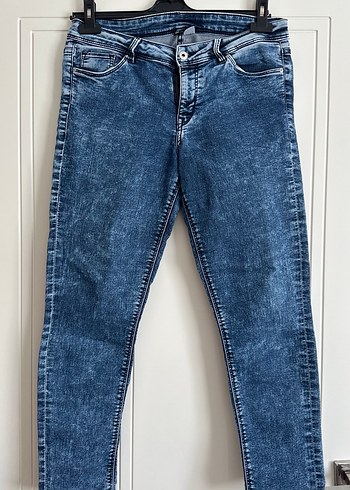 Gri Mavi Kadın Normal Boy Skinny Denim Jean