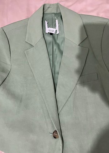Yeşil Kısa Kollu Kadın Blazer Ceket - Görsel 3
