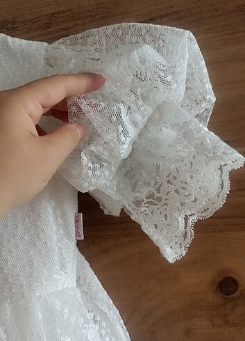4 Yaş Beden beyaz Renk Kız çocuk Beyaz tüllü elbise