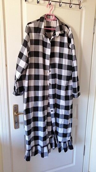 Kareli elbise tunik 