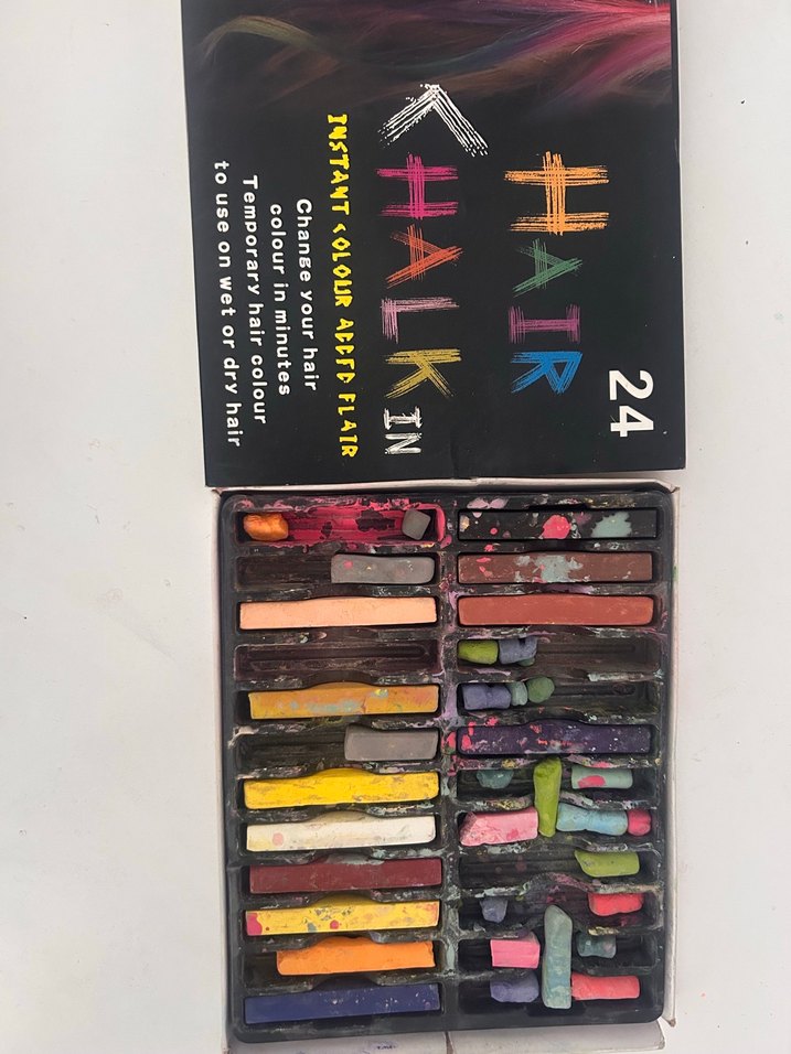 24 Renkli Geçici Saç Tebeşiri - Görsel 2