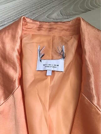 l Beden turuncu Renk Blazer ceket