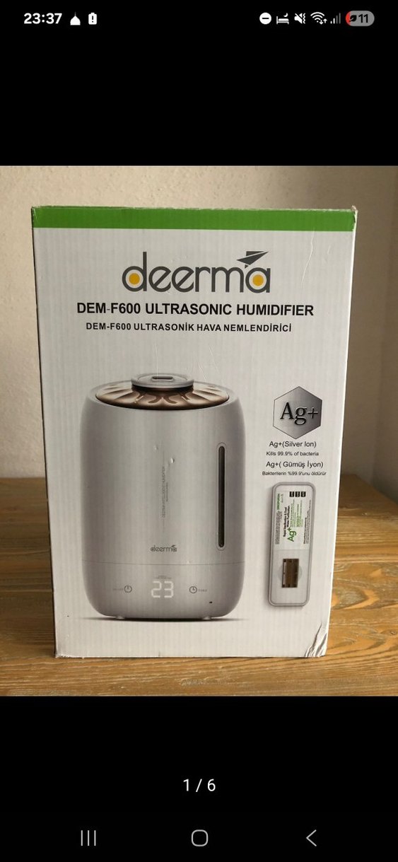 Deerma DEM-F600 Ultrasonik Hava Nemlendirici Beyaz - Görsel 5