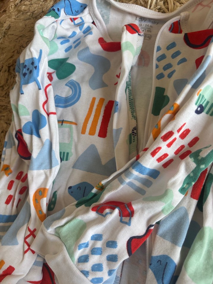 Bebek Uzun Kollu Çok Renkli Fermuarlı Tulum - Görsel 3