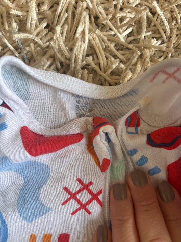 Bebek Uzun Kollu Çok Renkli Fermuarlı Tulum - Görsel 4