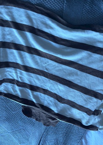 Kahverengi Çizgili Bohem Kadın Kazak - Görsel 4