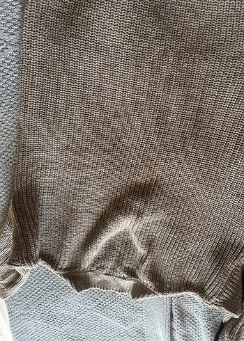 Bej Bohem Boğazlı Örgü Kadın Kazak - Görsel 3