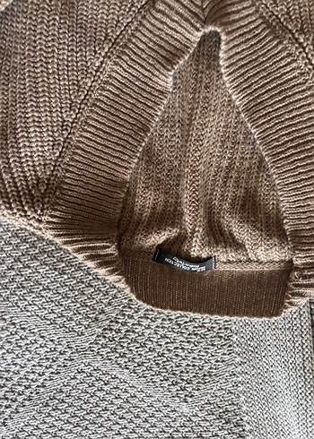 Bej Bohem Boğazlı Örgü Kadın Kazak - Görsel 2