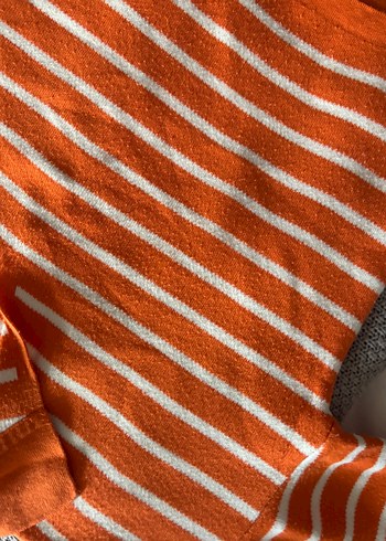 Turuncu Çizgili triko - Görsel 2