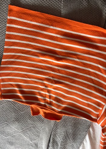 Turuncu Çizgili triko - Görsel 4