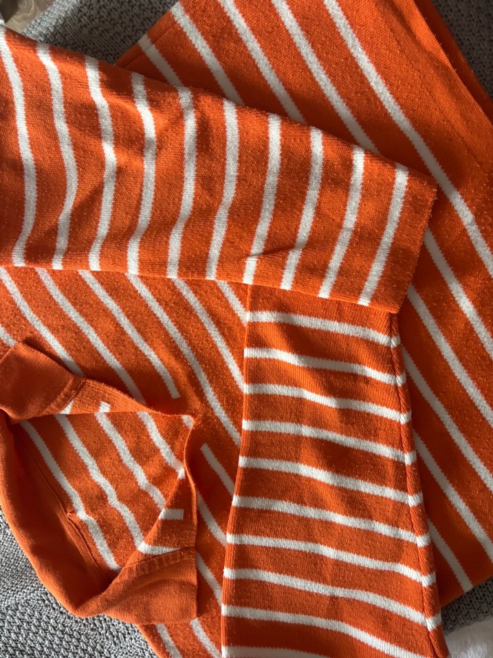 Turuncu Çizgili triko - Görsel 3