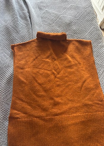 Taba Boğazlı Kolsuz Kadın Kazak - Görsel 4