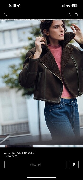 Zara astar detaylı kısa ceket