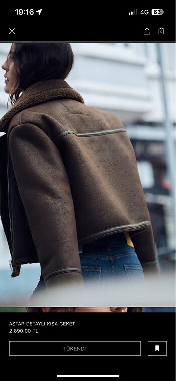 Zara Zara astar detaylı kısa ceket