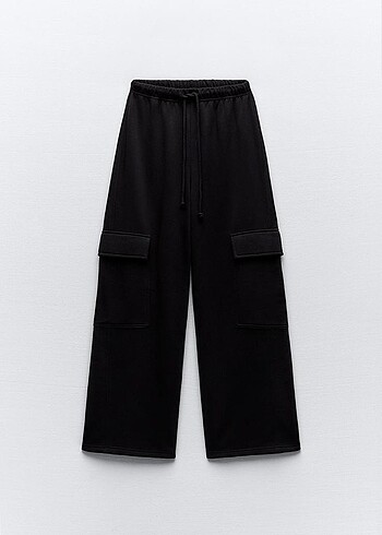 Zara straight leg pamuklu kargo pantolon