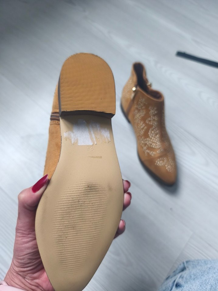 Kahverengi Süet Kadın Dolgu Topuklu Bot - Görsel 2