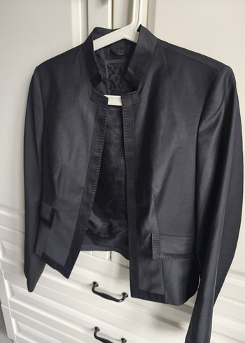 Siyah Kemerli Kadın Blazer Ceket - Görsel 4