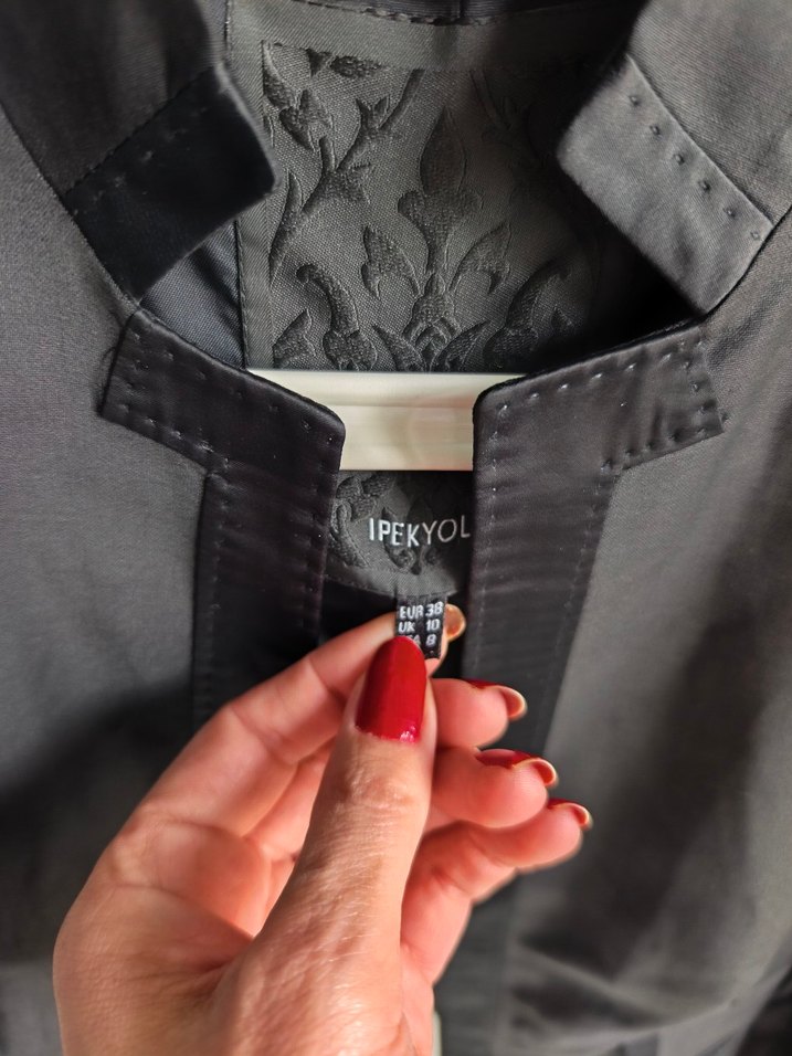 Siyah Kemerli Kadın Blazer Ceket - Görsel 3