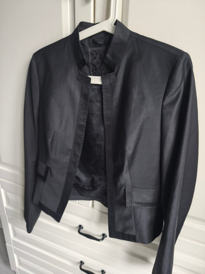 Siyah Kemerli Kadın Blazer Ceket - Görsel 4