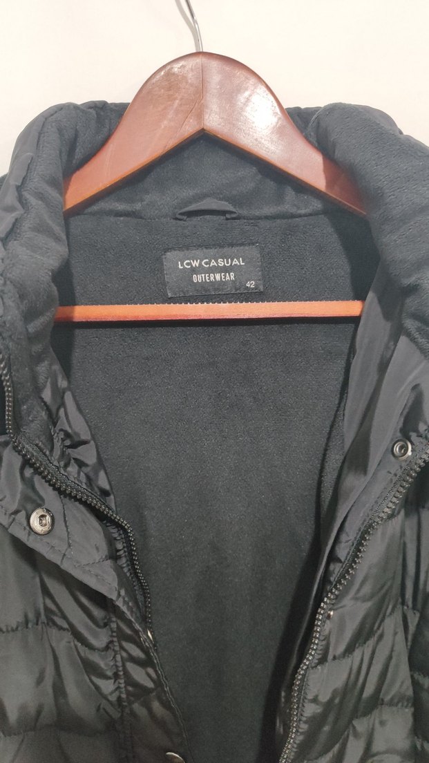 LCW Kadın Siyah Fermuarlı Sade Mont - Görsel 4