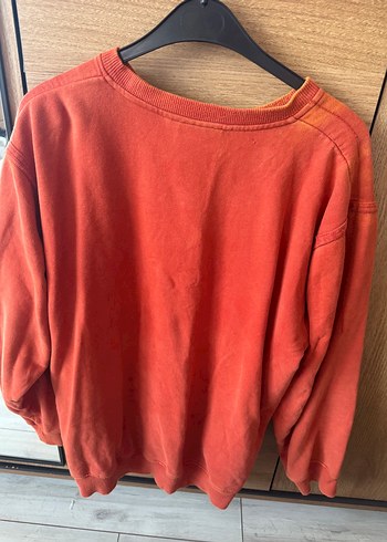 Diğer Kiremit Renk Baskılı Vintage Sweatshirt