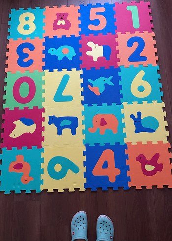 Renkli Sayı ve Hayvan Figürlü Bebek Oyun Matı - Görsel 2