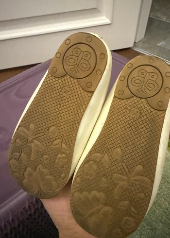 Kız Çocuk Beyaz Fiyonk Detaylı Bale Ayakkabısı babet - Görsel 4