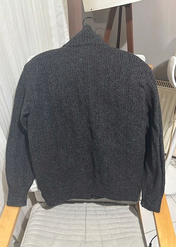 Gri Süet Yaka Fermuarlı Erkek Ceket - Görsel 3