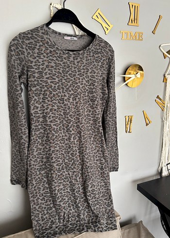 Kadın Gri Uzun Kollu Fit Triko Elbise - Görsel 2