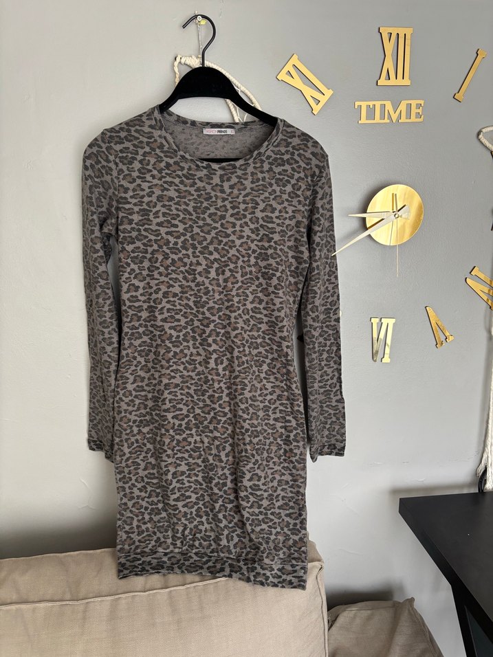 Kadın Gri Uzun Kollu Fit Triko Elbise - Görsel 4