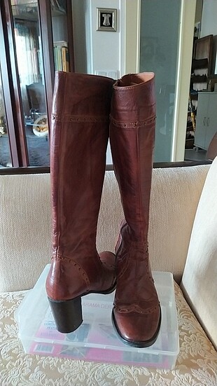 Gön Deri Çizme,taba rengi,gerçek deri,Gön marka