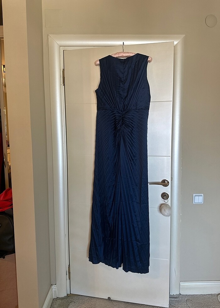 GECE MAVİSİ UZUN ELBİSE - Görsel 4