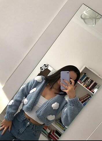 El örgüsü trend crop bulut hırka 
