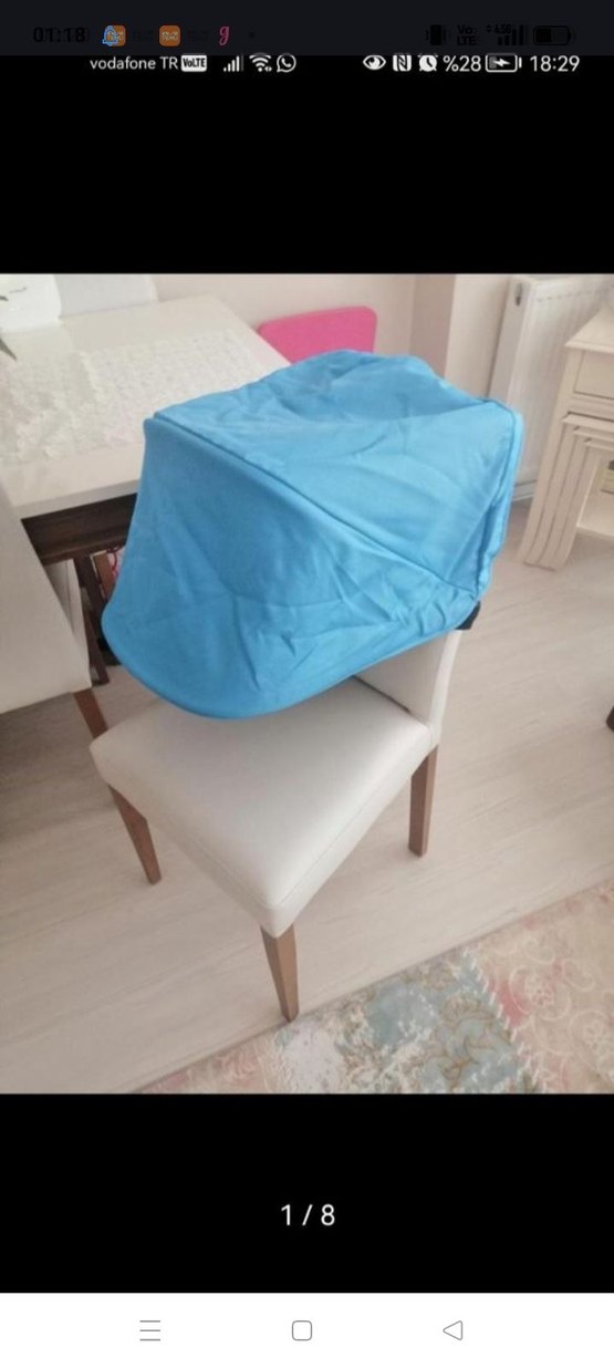 Koyu Mavi Bebek Taşıma Slingi - Görsel 2