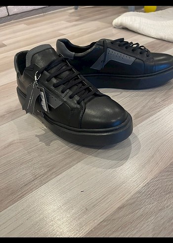 Siyah Erkek Bağcıklı Spor Ayakkabı - Görsel 4