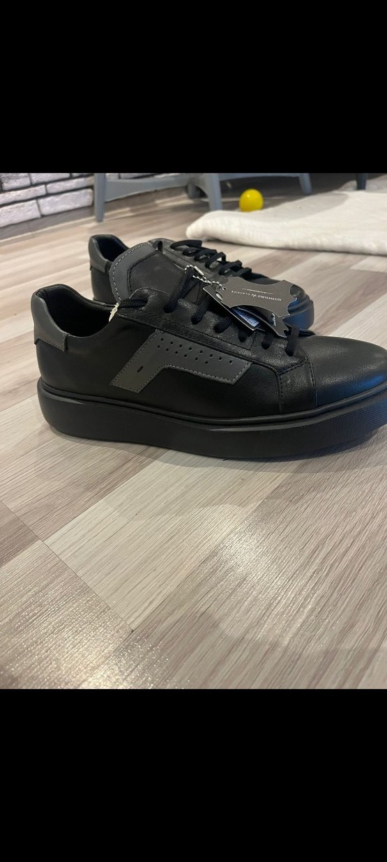 Siyah Erkek Bağcıklı Spor Ayakkabı - Görsel 5